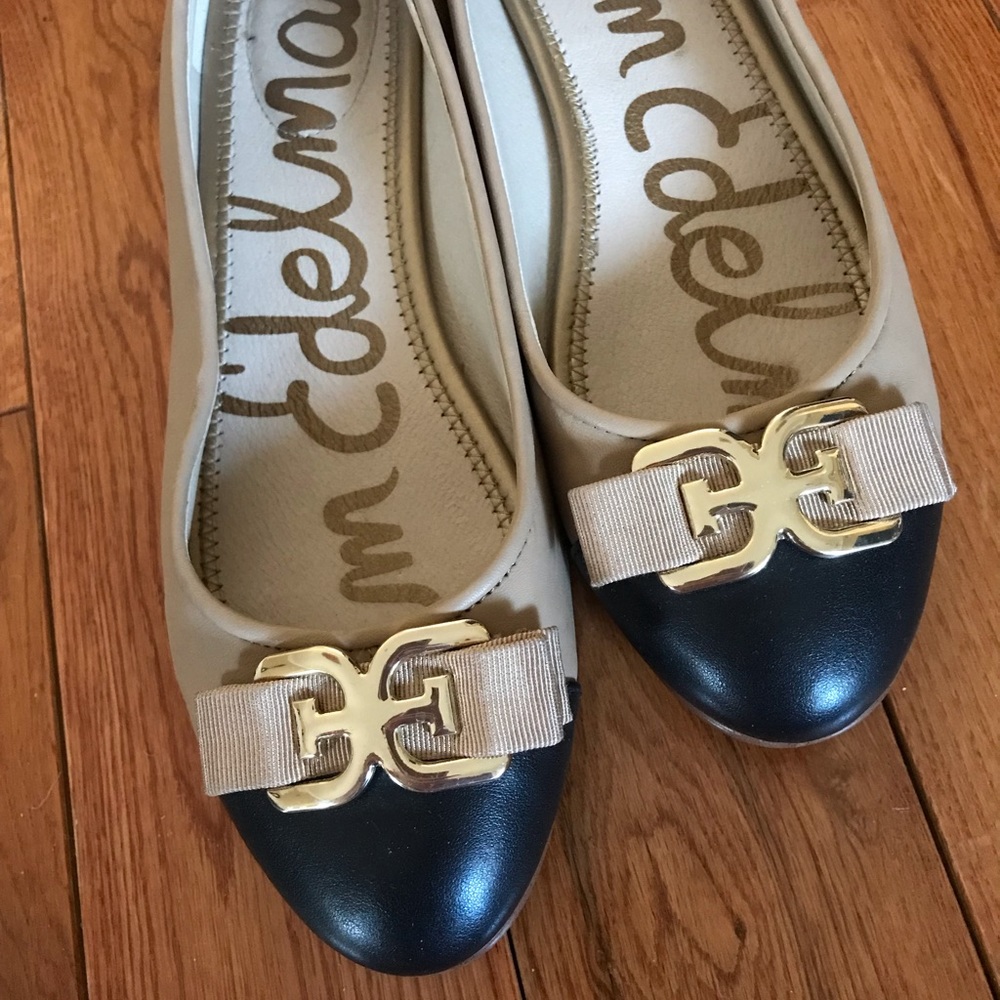 Black and Tan leather flats
